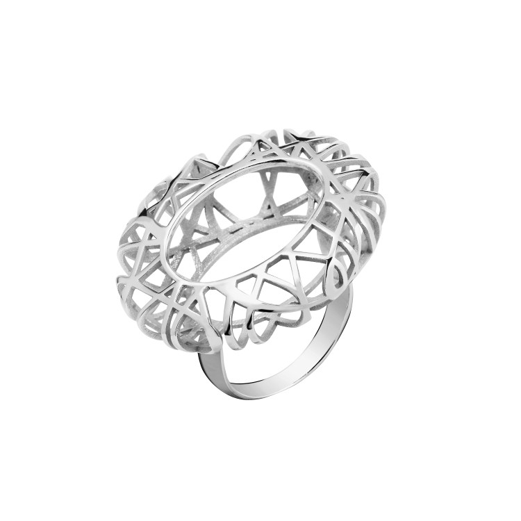 Кольцо Membrace Jewelry Urban bionics Птичье гнездо серебро 925, родий