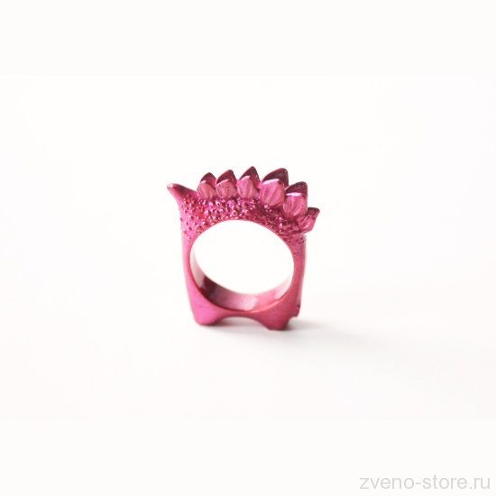 Кольцо SOF Стегозавр розовый, латунь, нанокерамика
