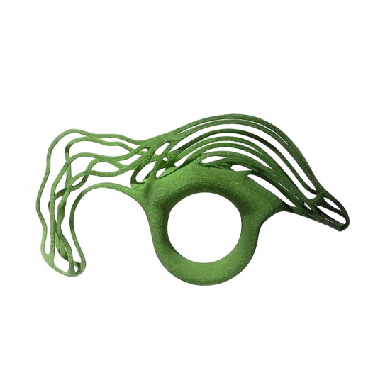 Кольцо Xenia Gai зеленое Dance Anatomy Object 3