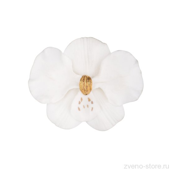Брошь Milk United Цветок Белая орхидея фарфор
