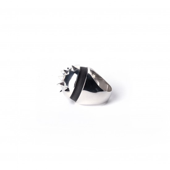 Кольцо Amarin Jewelry Folk Булава black cеребро 925, родий, черное дерево